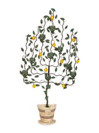 A Painted Tole Espalier Lemon Tree