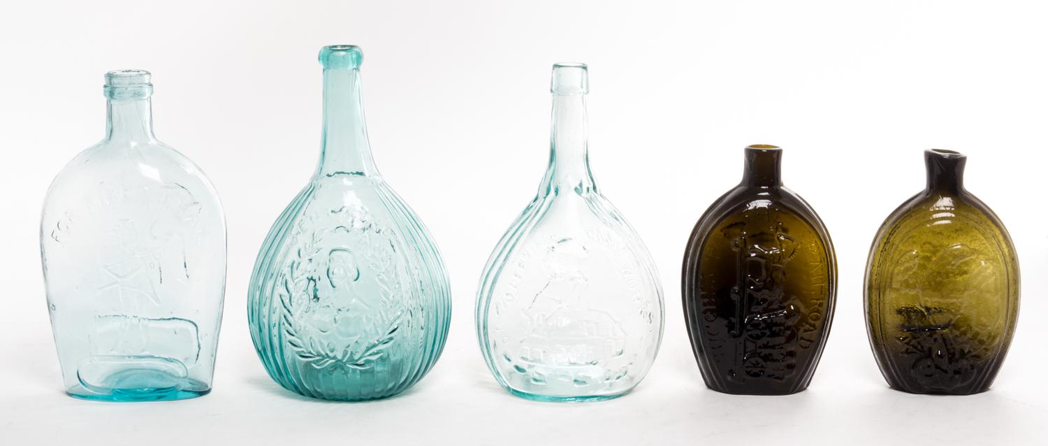 A Collection of Vintage Bottles Height of tallest 10 inches.