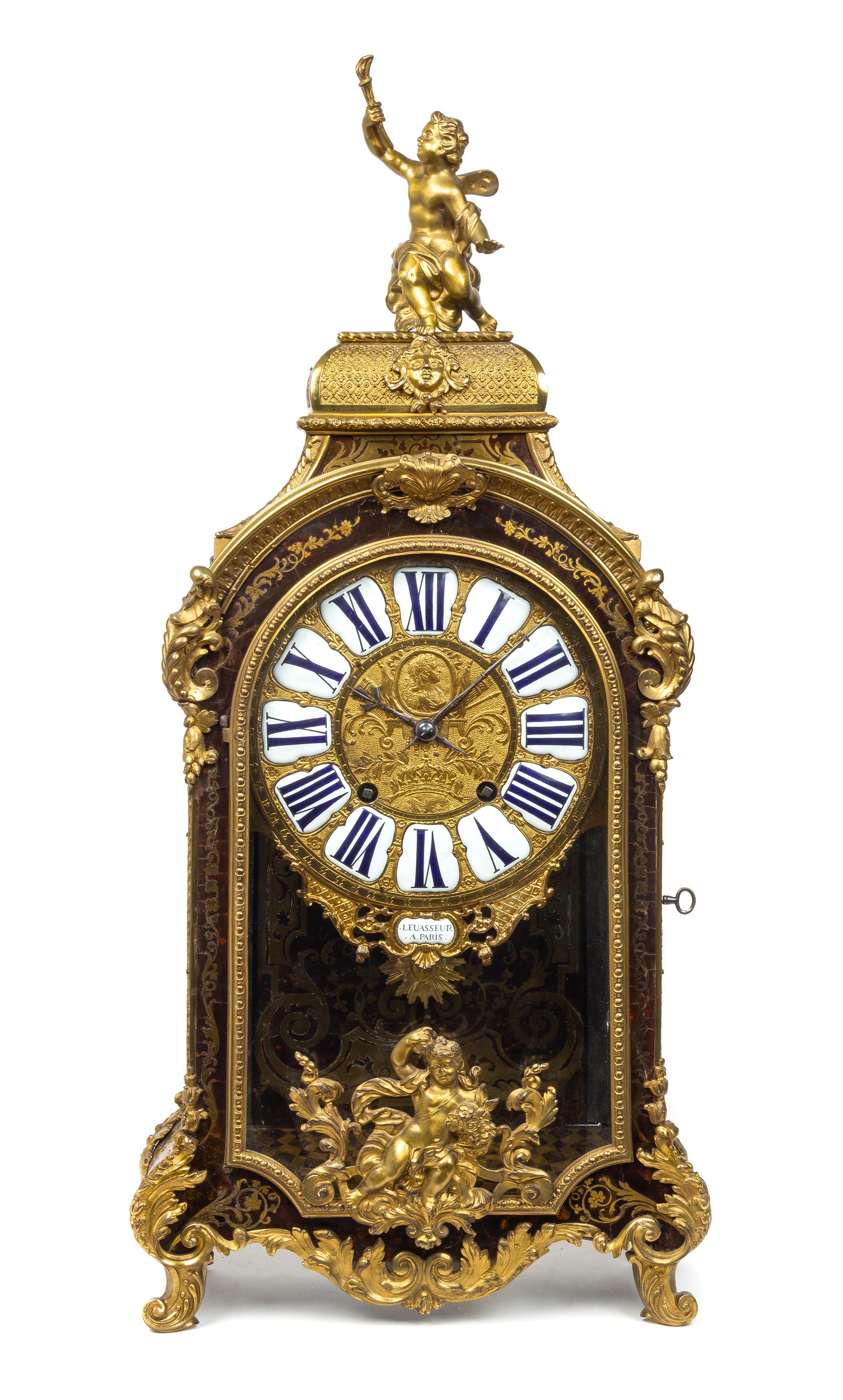 A Regence Style Boulle Marquetry Bracket Clock Height 30 1/2 inches. — 19TH CENTURY