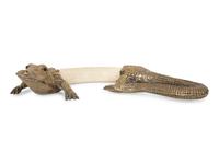 A Franco Lagini Brass Alligator Figure