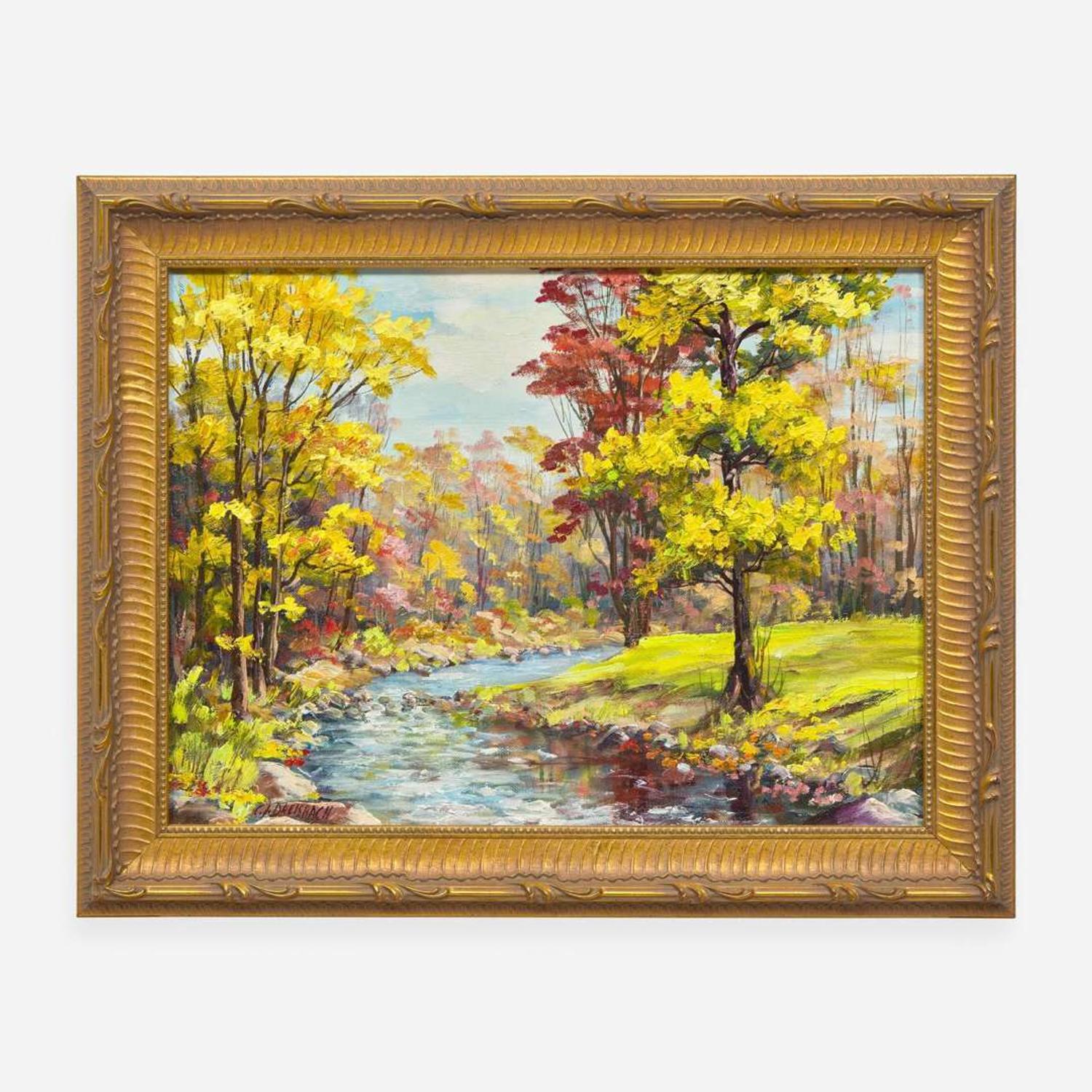 Clarence Ira Driesback (American, 1903-2001) Jordan Creek; together with Fall Woods