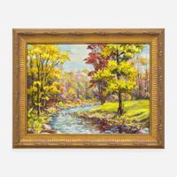 Clarence Ira Driesback (American, 1903-2001) Jordan Creek; together with Fall Woods