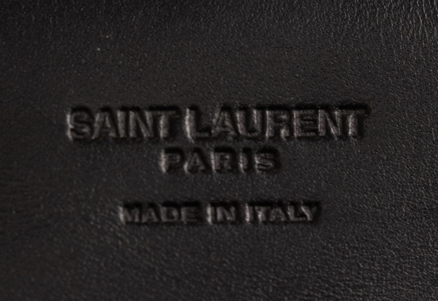 Saint Laurent Panier Straw Tote with Leather Handles