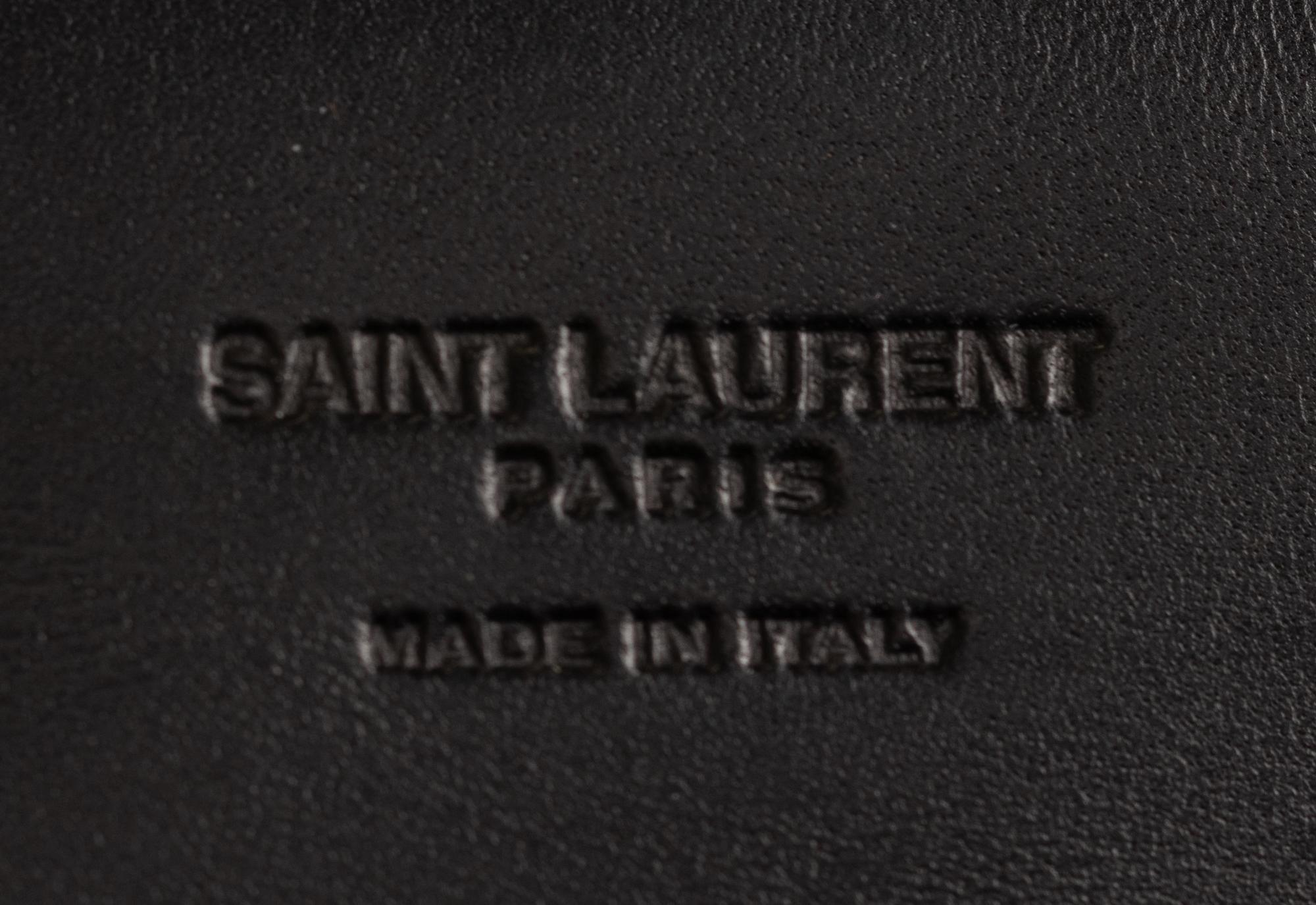 Saint Laurent Panier Straw Tote with Leather Handles