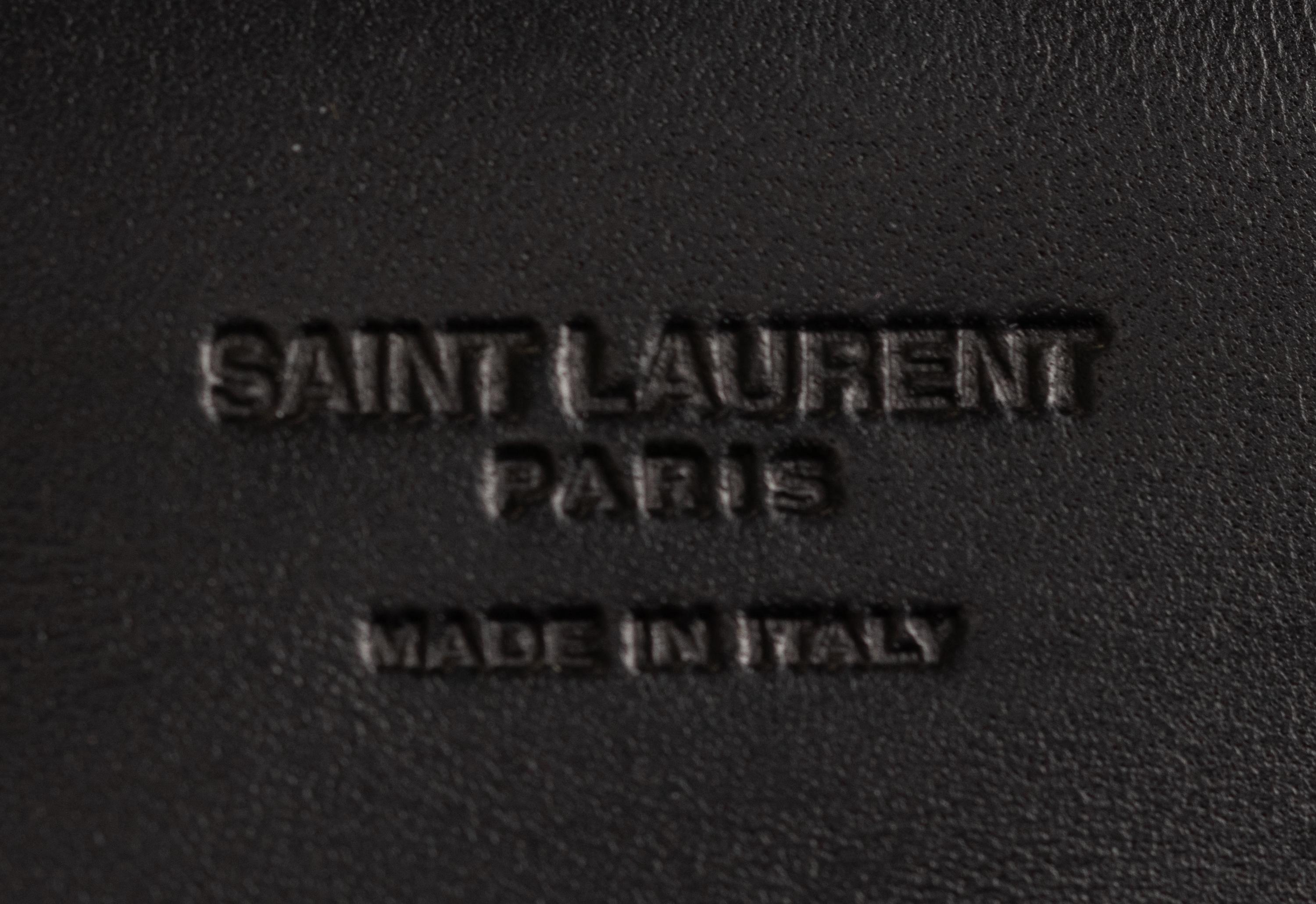 Saint Laurent Panier Straw Tote with Leather Handles