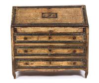 A Venetian Painted Drop-Front Desk Height 42 3/4 x width 46 x depth 23 inches. — LATE 18TH/EARLY 19TH CENTURY
