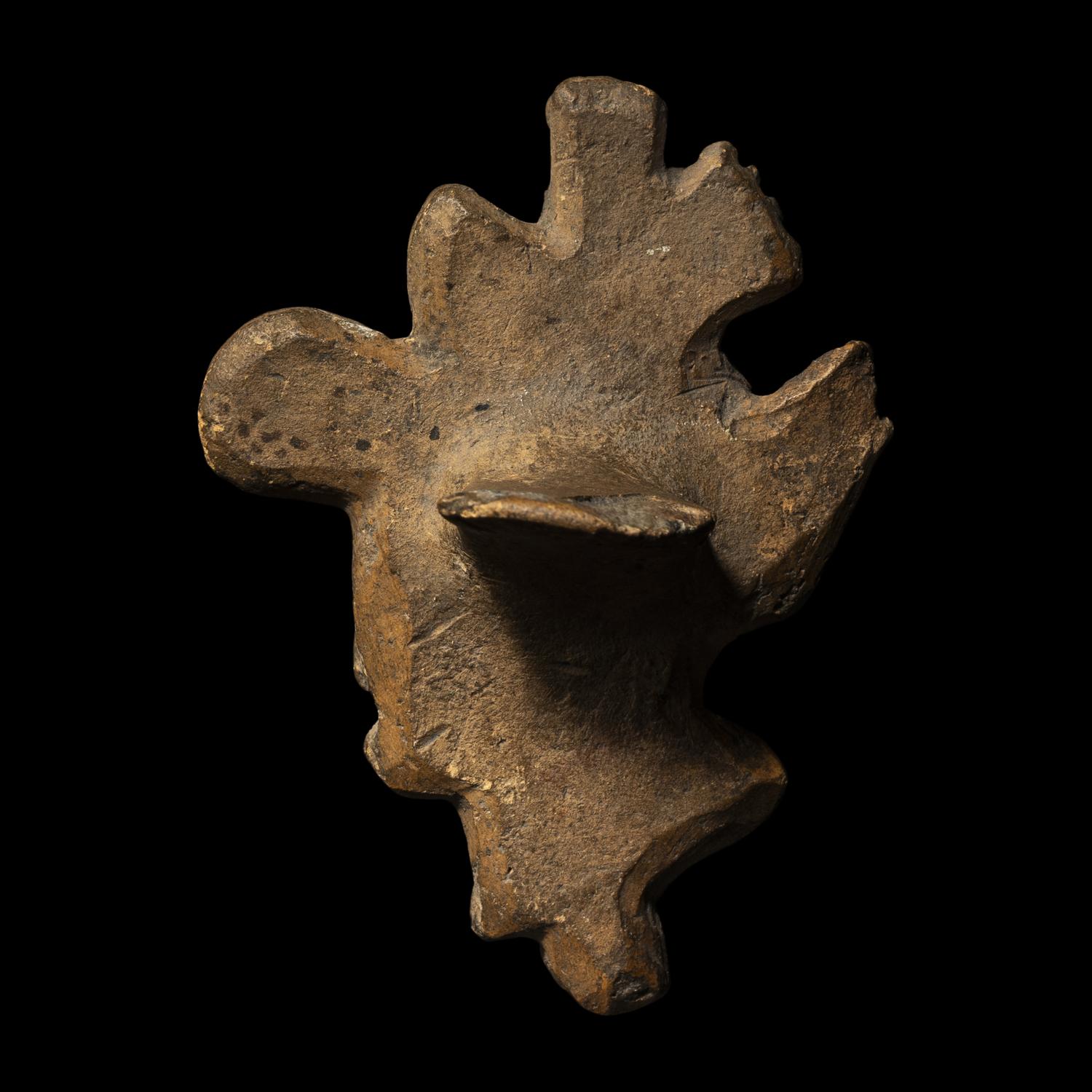 An Aztec Terracotta Seal Stamp in the Form of a Monkey