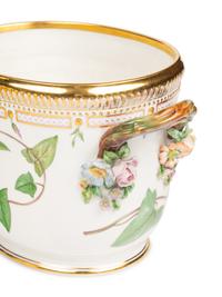 A Pair of Royal Copenhagen Flora Danica Porcelain Cache Pots