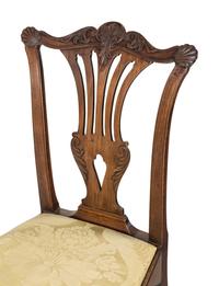 A Pair of Irish George II Mahogany and Oak Side Chairs