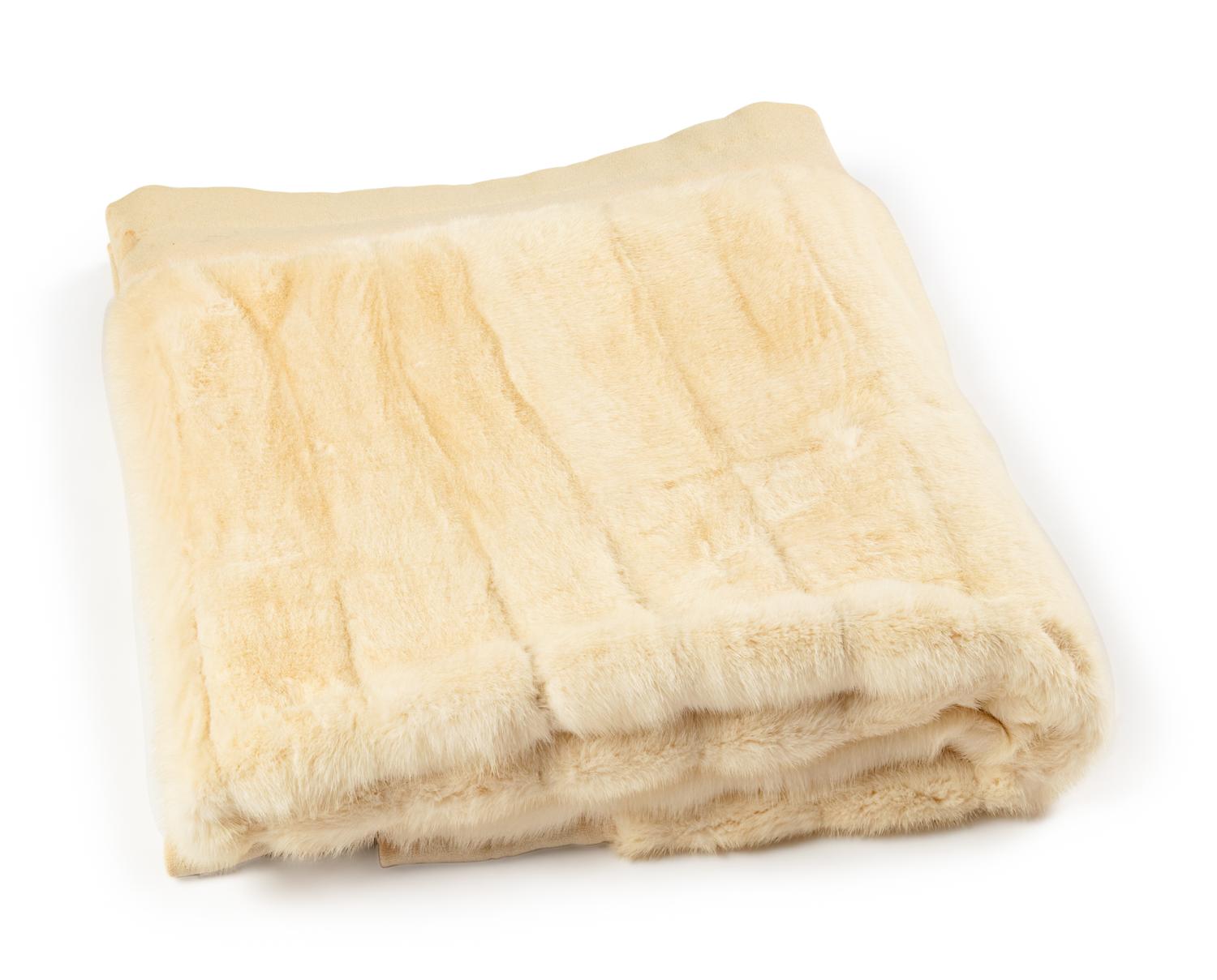 Cream Mink Throw Blanket