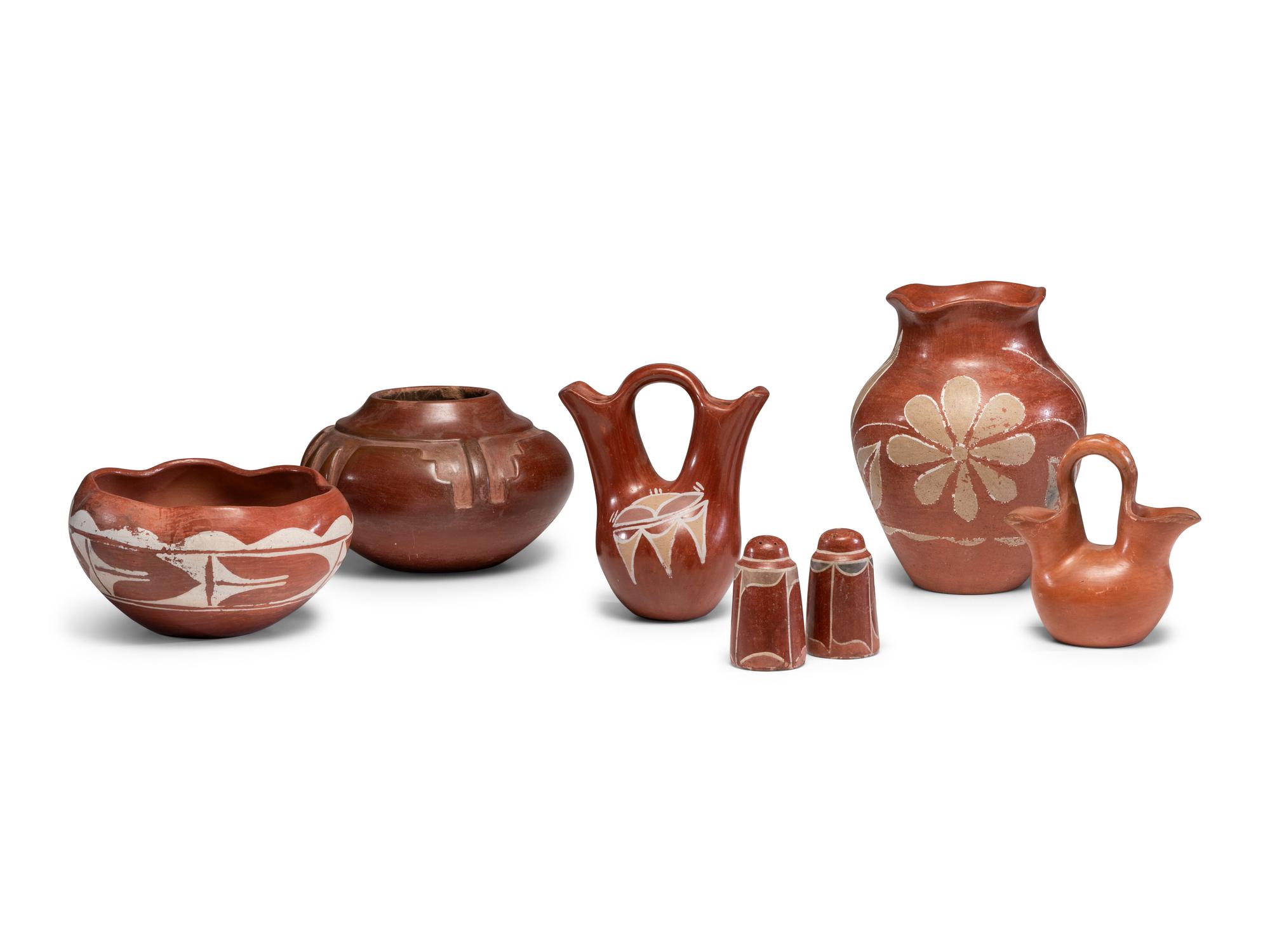 Santa Clara Redware Painted Pottery