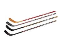 A Group of Four Chicago Blackhawks Game Used/Issued Hockey Sticks (Including Jeremy Roenick and Denis Savard),