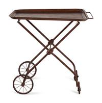 A Red Painted Metal Butler’s Garden Cart