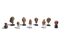 Nine Greco-Roman Terracotta Heads