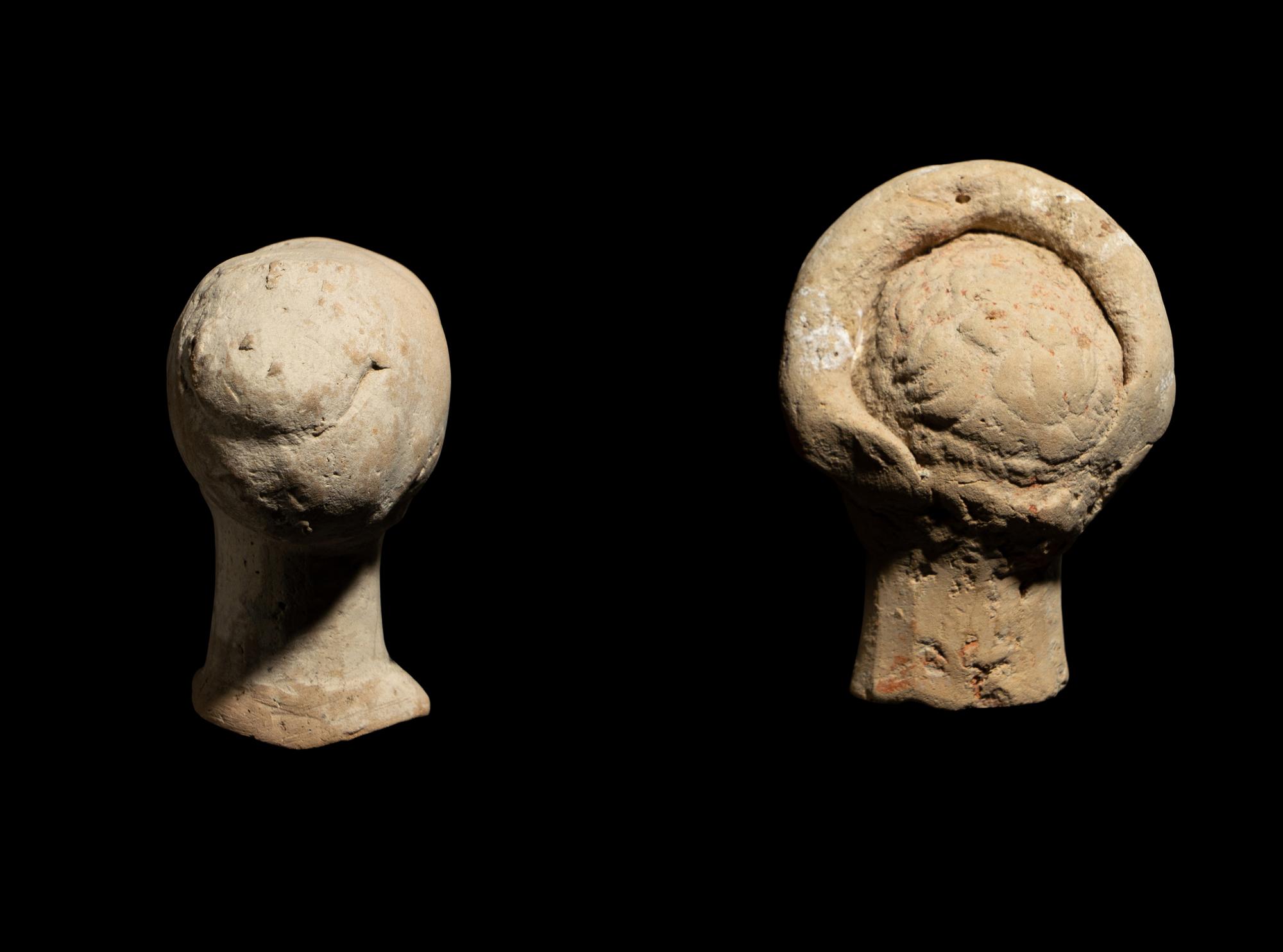 Two Hellenistic Terracotta Female Heads
