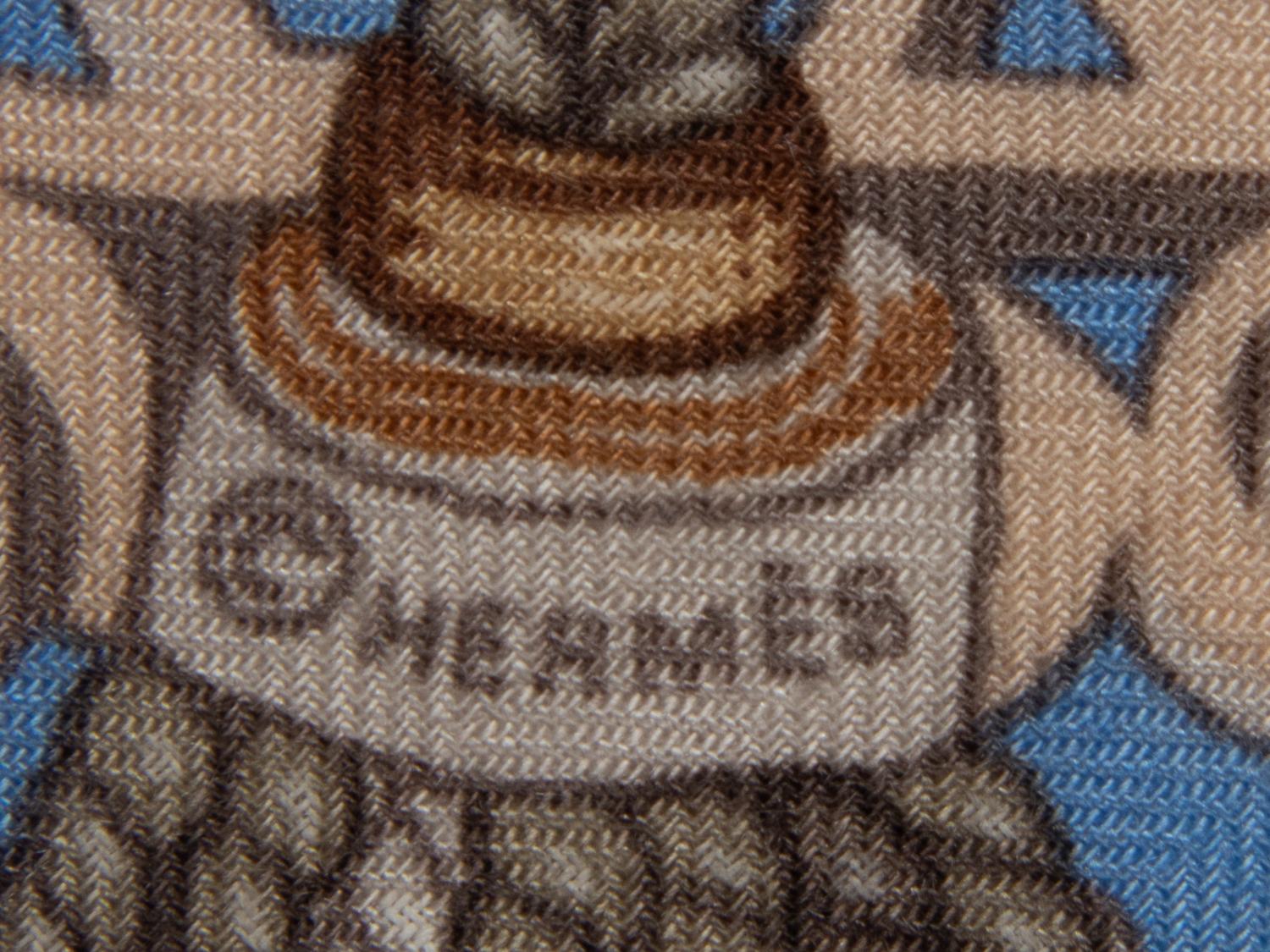 Two Hermès Cashmere-Silk Scarves, 90cm and 140cm