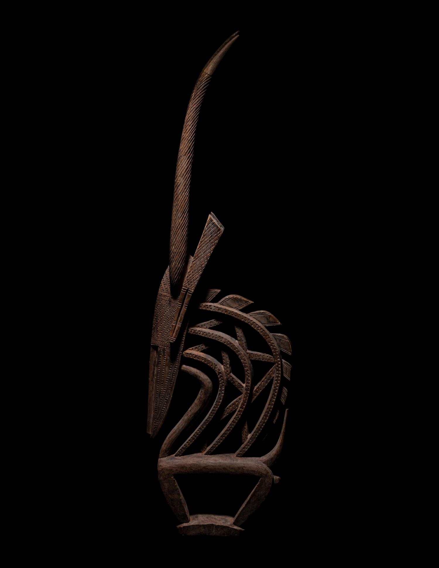 A Bamana Wood Antelope (Chiwara)