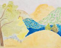 Sally Michel, (American, 1902–2003), Landscape, 1985