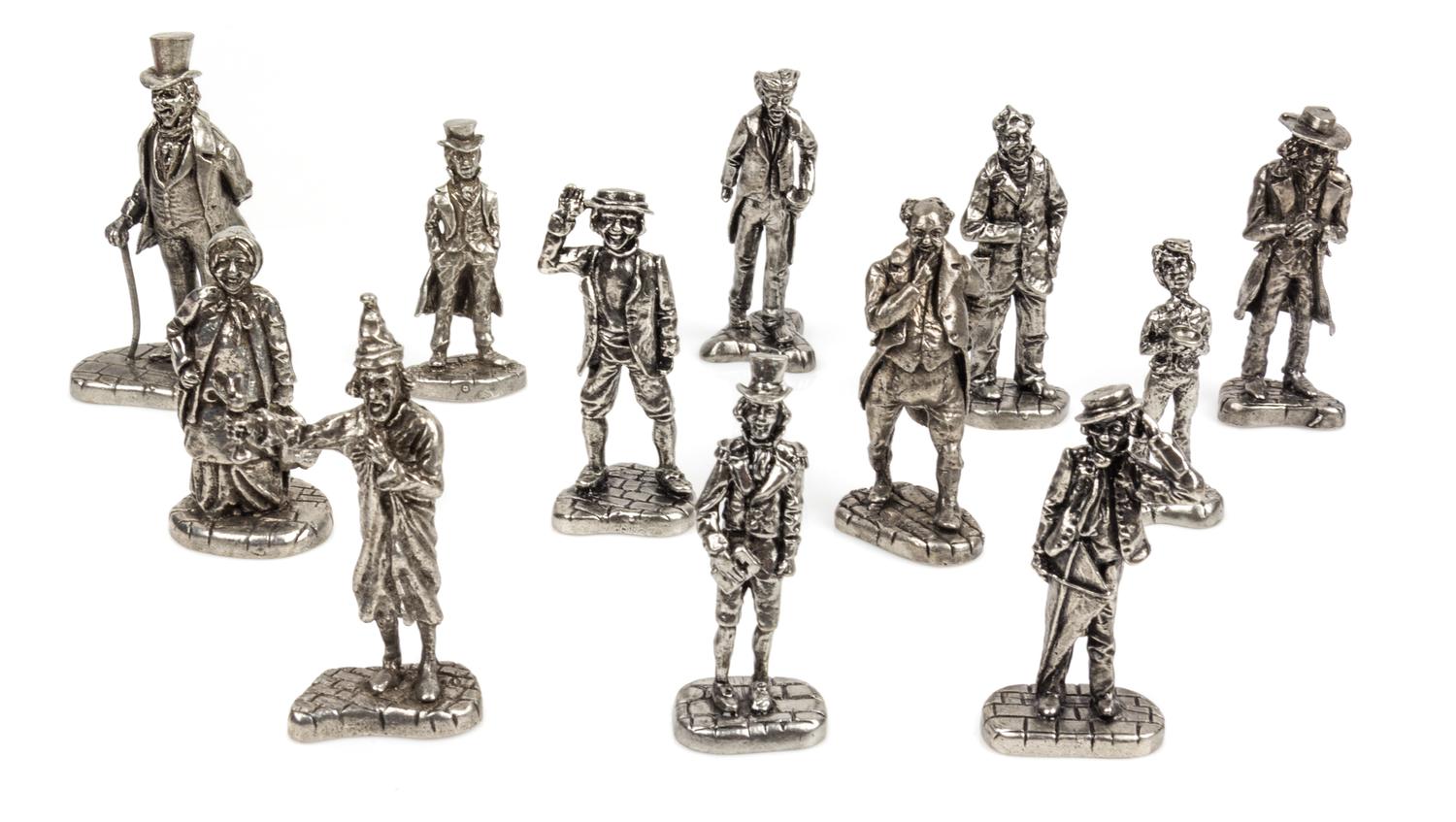 A Collection of Twelve English Pewter Figures Height of tallest 2 3/4 inches. — Theodore Paul, London