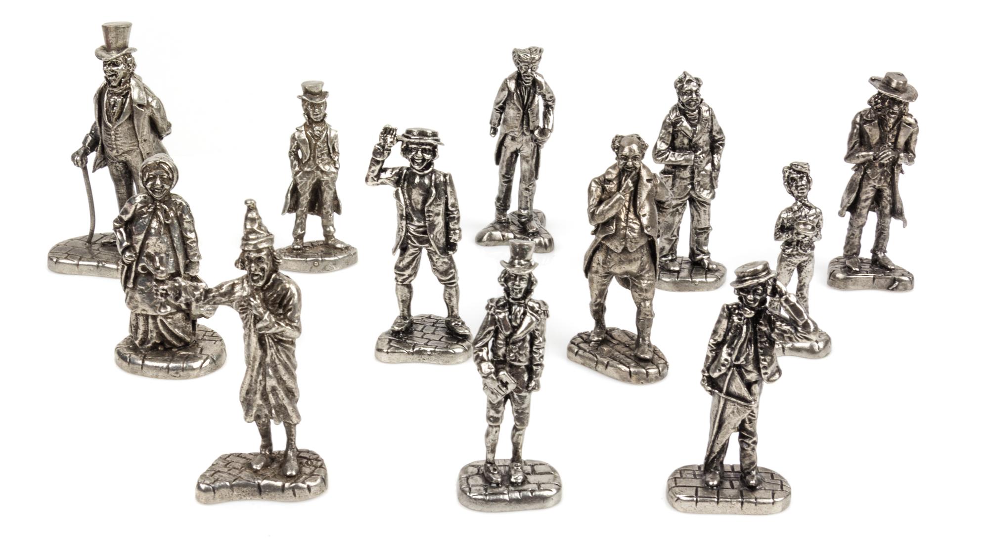 A Collection of Twelve English Pewter Figures Height of tallest 2 3/4 inches. — Theodore Paul, London
