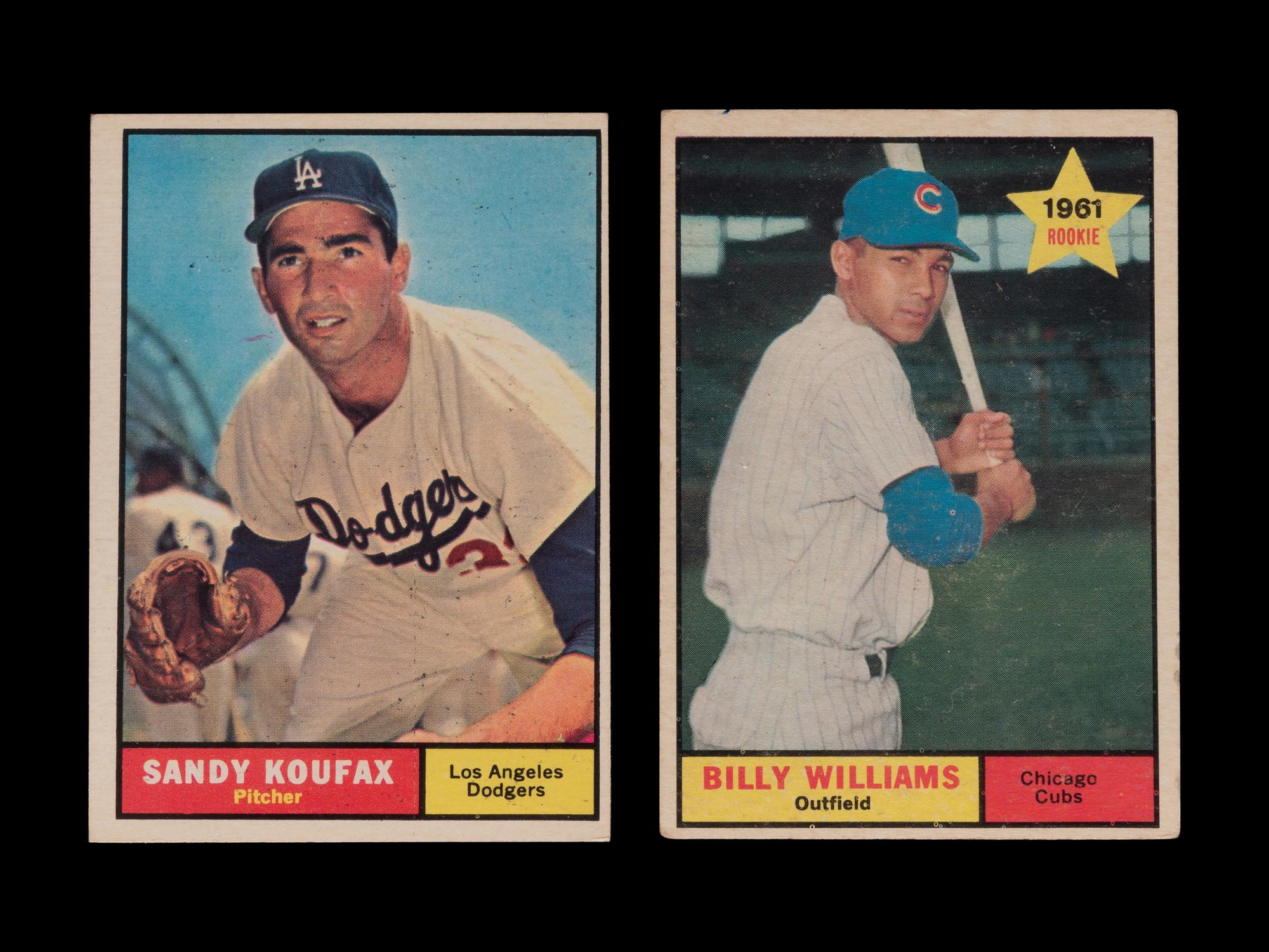 A Group of 1961 Topps Baseball Cards (Including Sandy Koufax and Billy Williams Rookie),