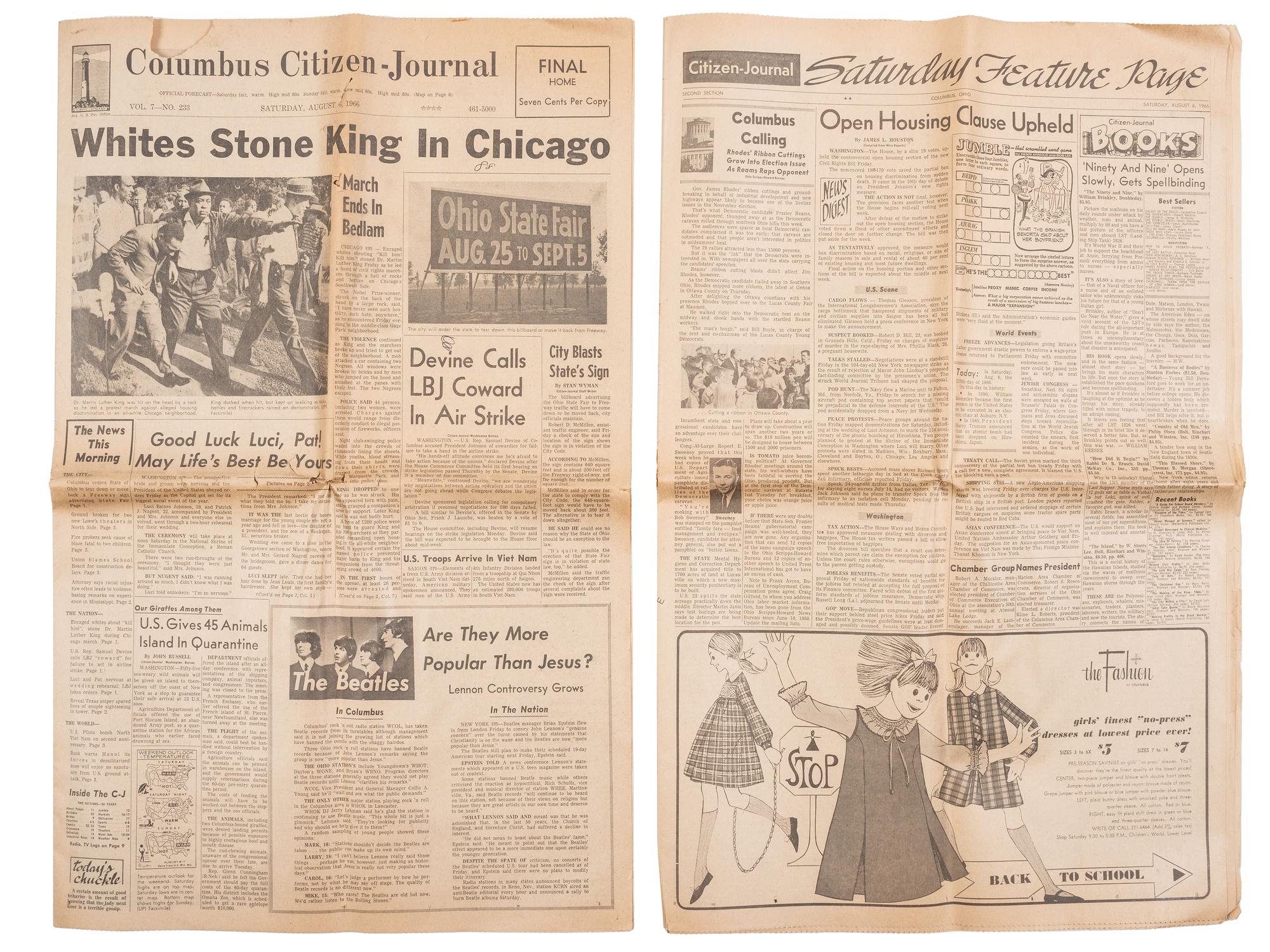 [CIVIL RIGHTS]. A group of items involving Martin Luther King, Jr., Coretta Scott King, and the March on Washington, incl. buttons, imprints, and related ephemera.