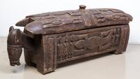A Large Wood Figural Container Length 44 1/2 inches.