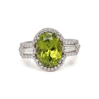 PERIDOT AND DIAMOND RING