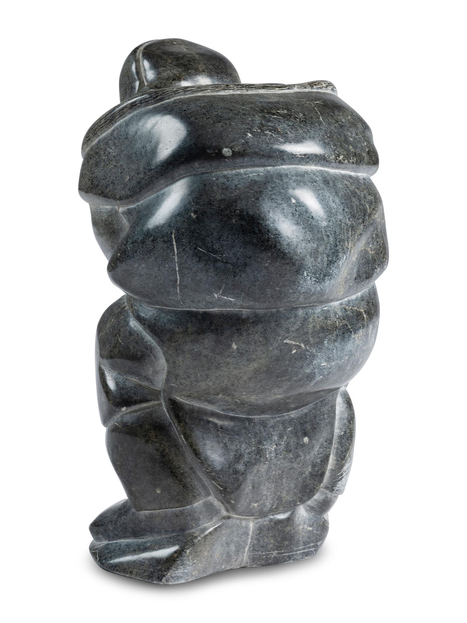 Inuit Soapstone Carving of Hunter and Seal