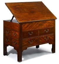 The Charles Carroll Chippendale mahogany metamorphic architect's desk anglo/irish, circa 1770