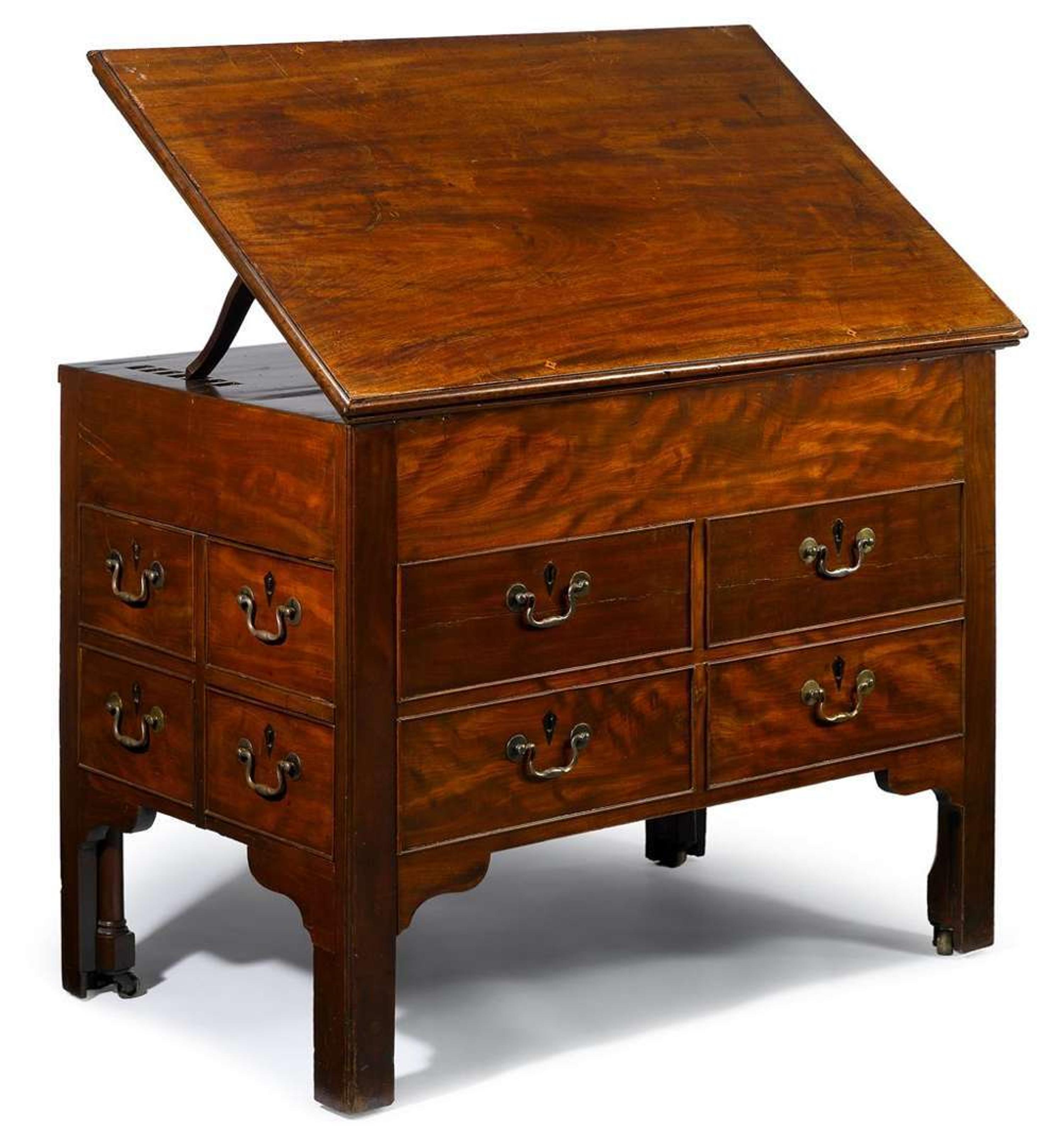 The Charles Carroll Chippendale mahogany metamorphic architect's desk anglo/irish, circa 1770