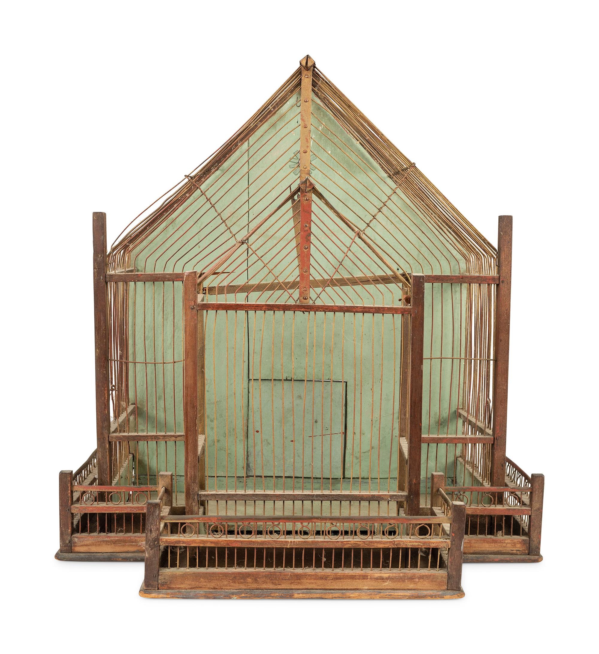 Four Architectural Bird Cages