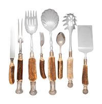 An English Antler-Handle Dessert Flatware Service