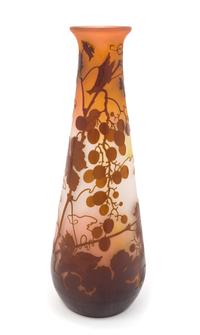 Emile Galle, (French, 1846-1904), a cameo glass vase