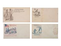 [CIVIL WAR]. A group of 9 illustrated covers featuring political cartoons depicting African American subjects.