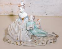 A Rosenthal Porcelain Figural Group. Width 12 inches.