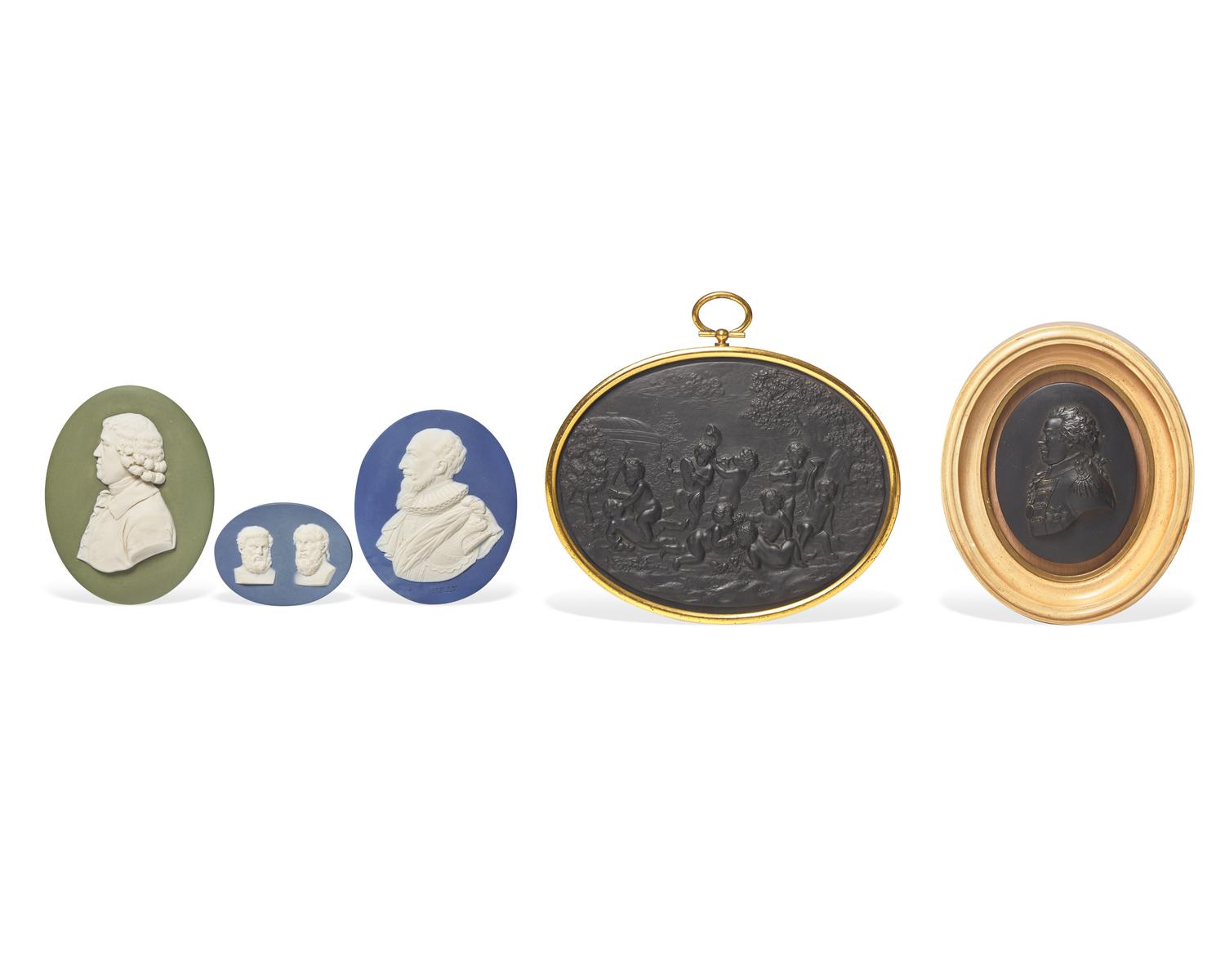 A Group of Five Wedgwood Plaques