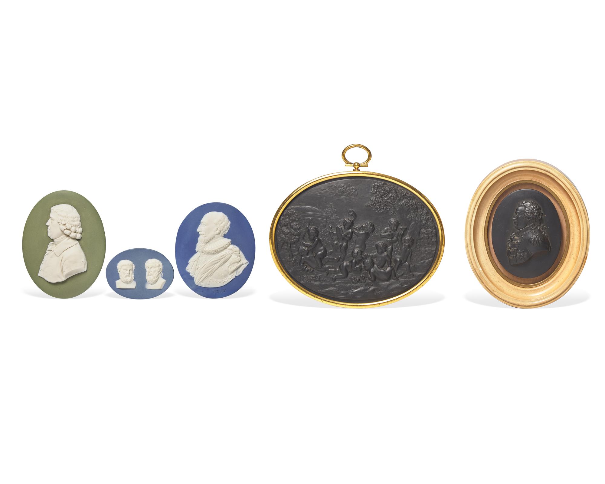 A Group of Five Wedgwood Plaques