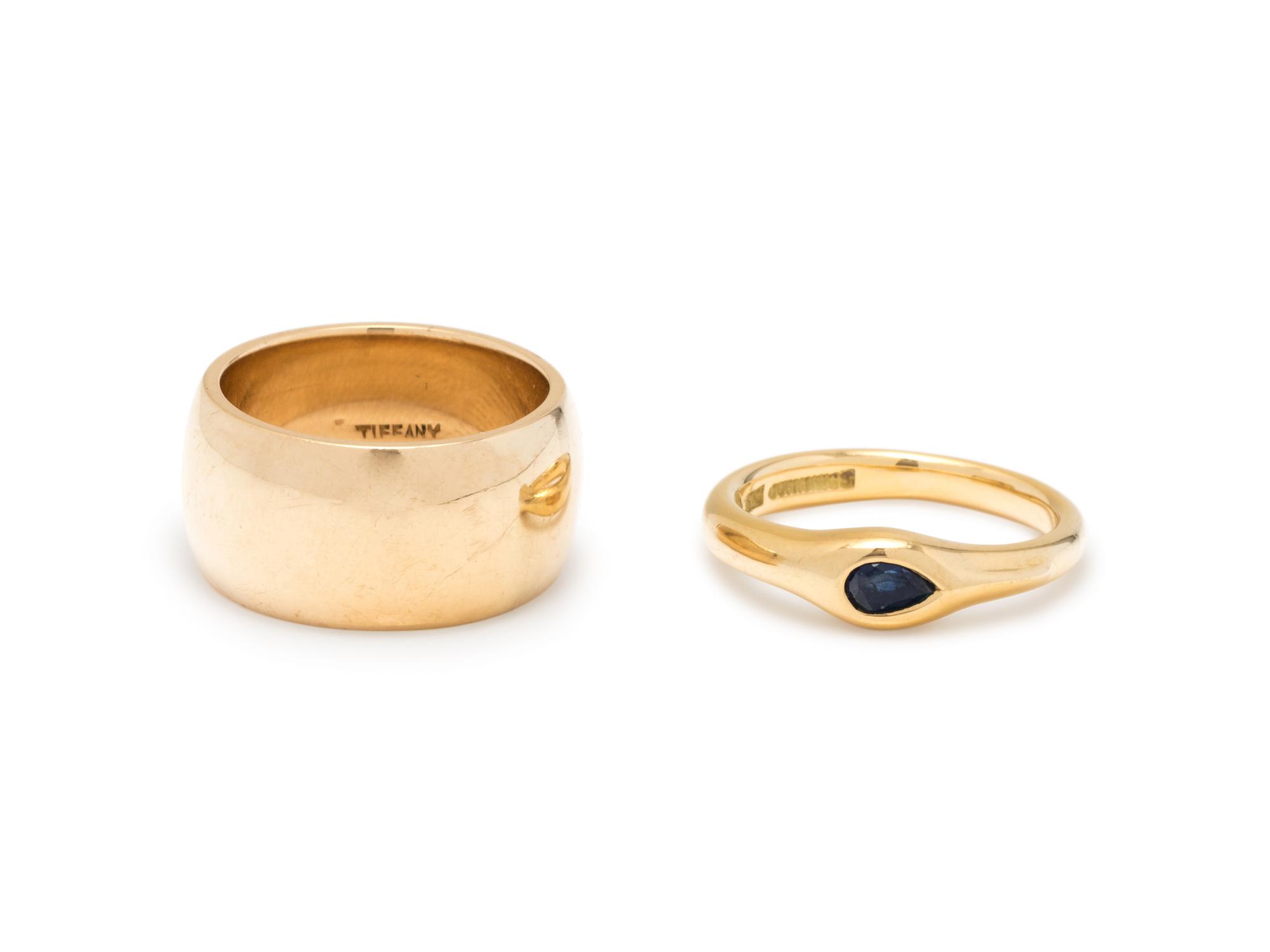 TIFFANY & CO., COLLECTION OF YELLOW GOLD RINGS