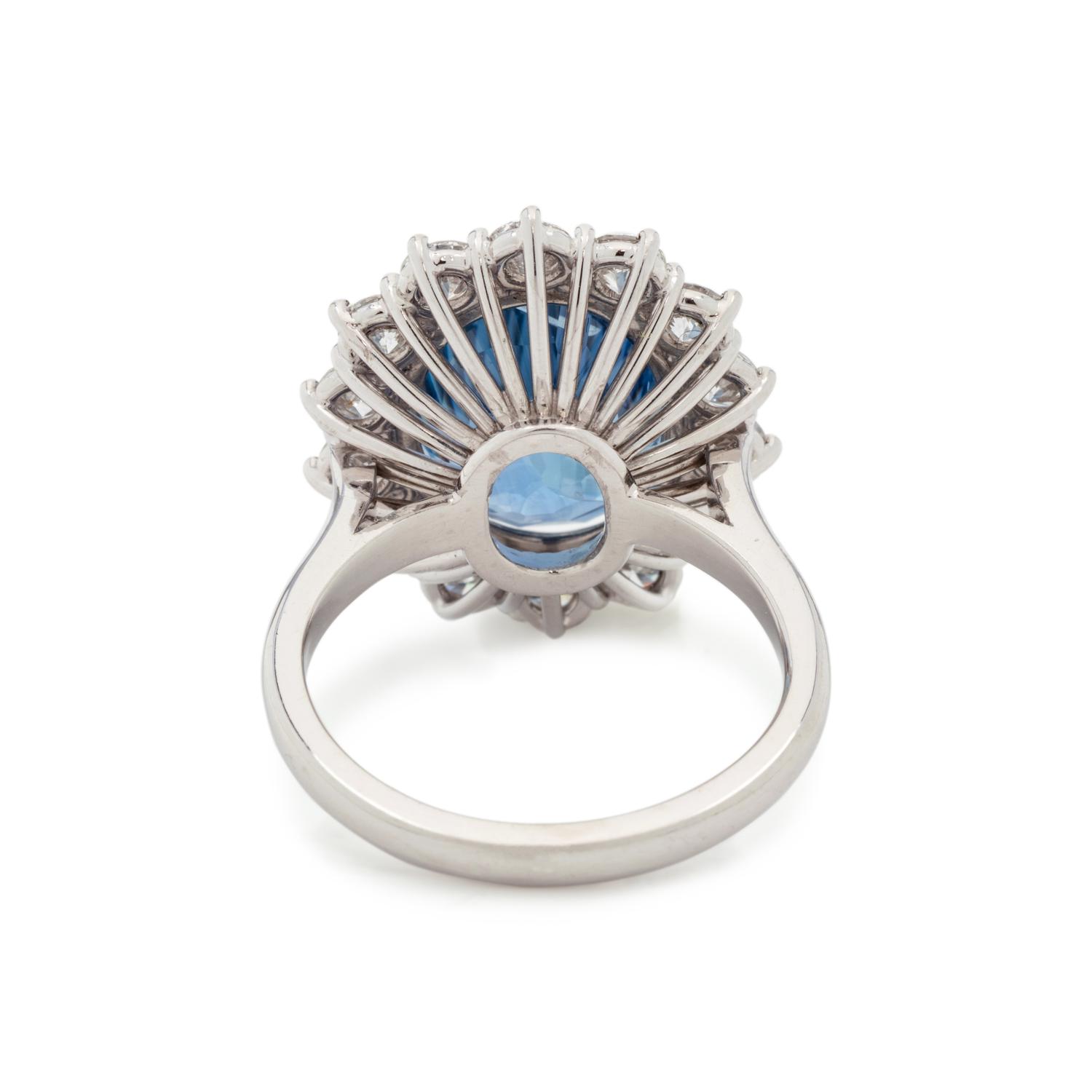 BURMESE SAPPHIRE AND DIAMOND RING