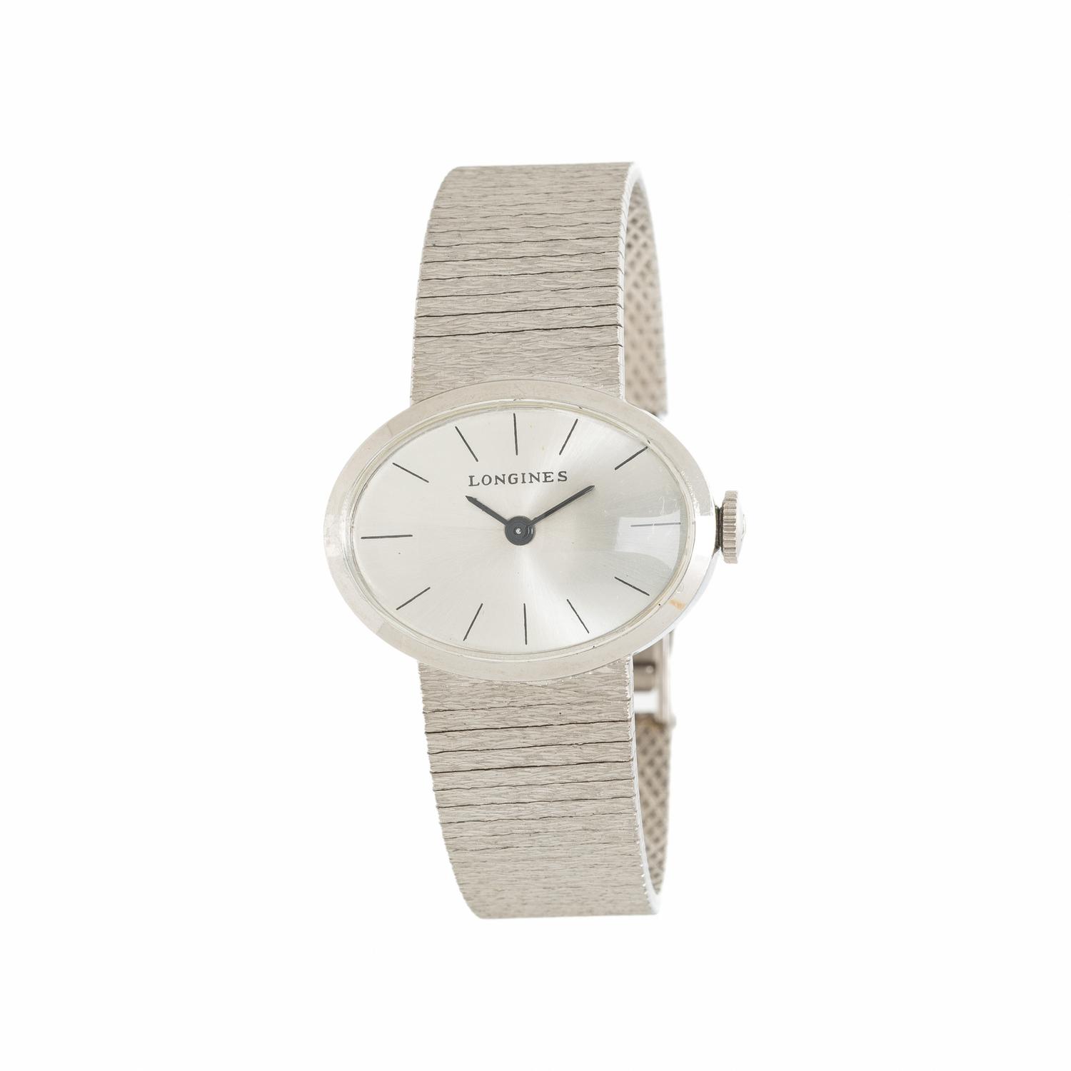 LONGINES, 14K WHITE GOLD WATCH