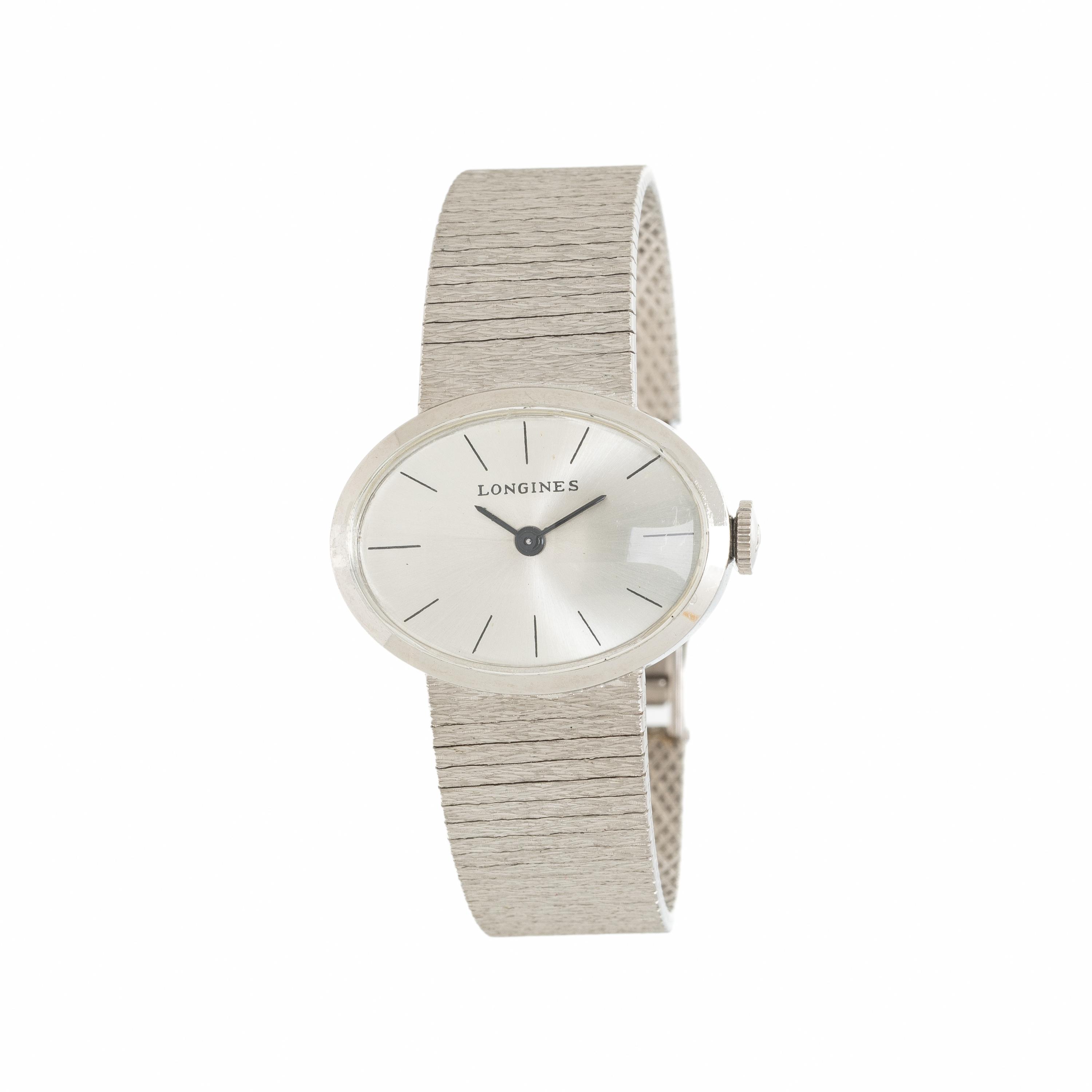 LONGINES, 14K WHITE GOLD WATCH