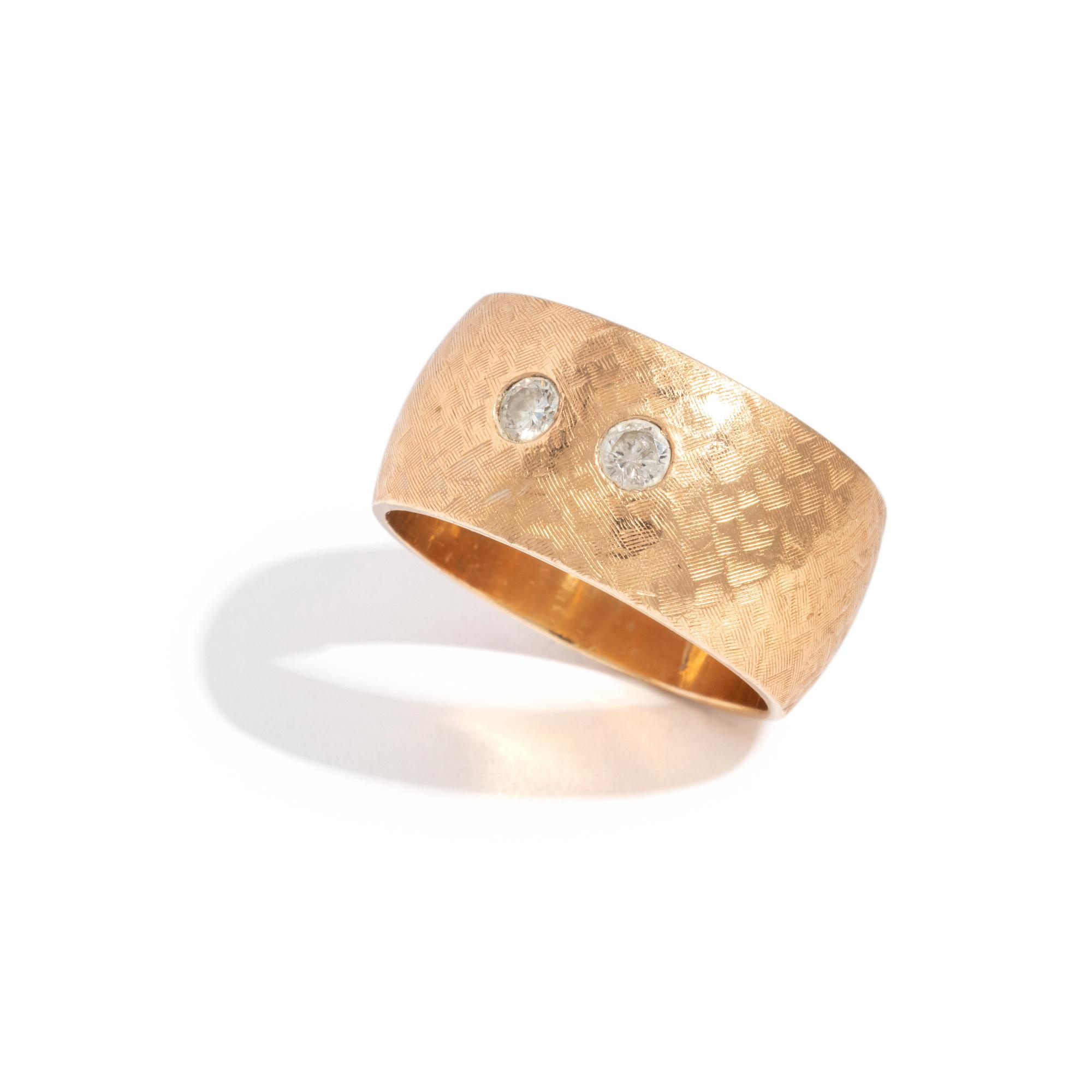 ROSE GOLD AND DIAMOND BAND RING