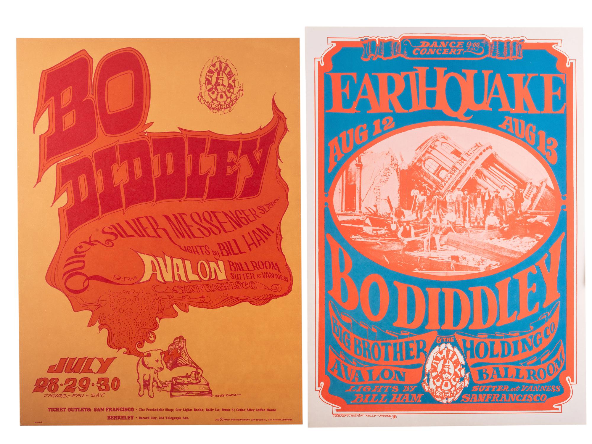 [MUSIC] -- [POSTERS]. MOUSE, Stanley, and KELLEY, Alton, artists. A group of 8 Family Dog posters from 1966, comprising: