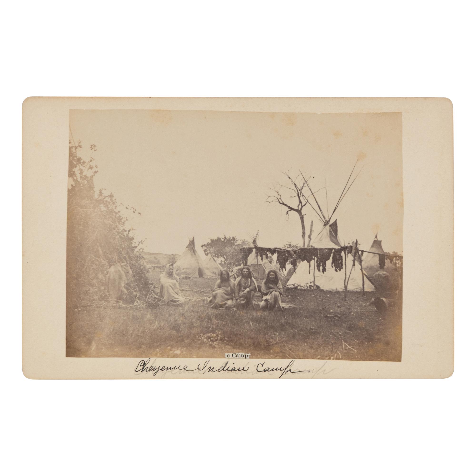 William S. Soule (American, 1836-1908) — Cabinet Card of Cheyenne Indian Encampment