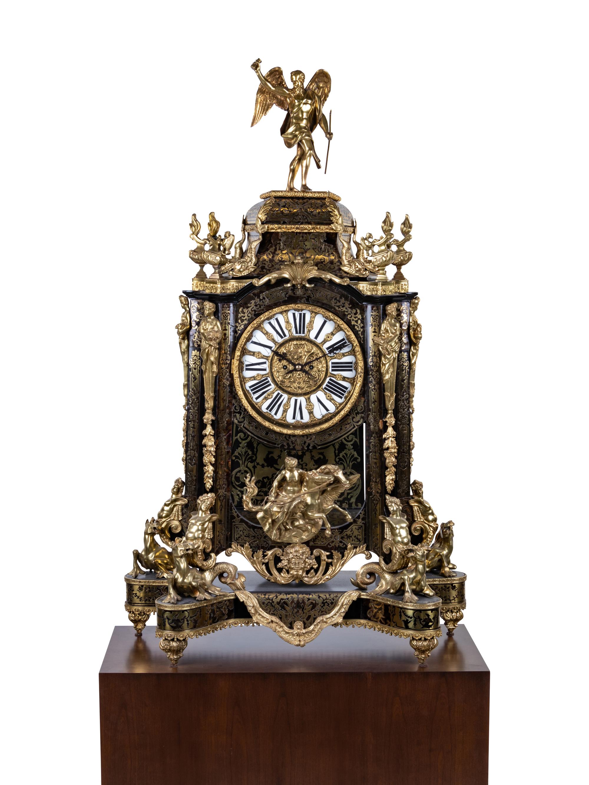 A Louis XV Style Boulle Marquetry Bracket Clock