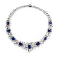 SAPPHIRE AND DIAMOND NECKLACE