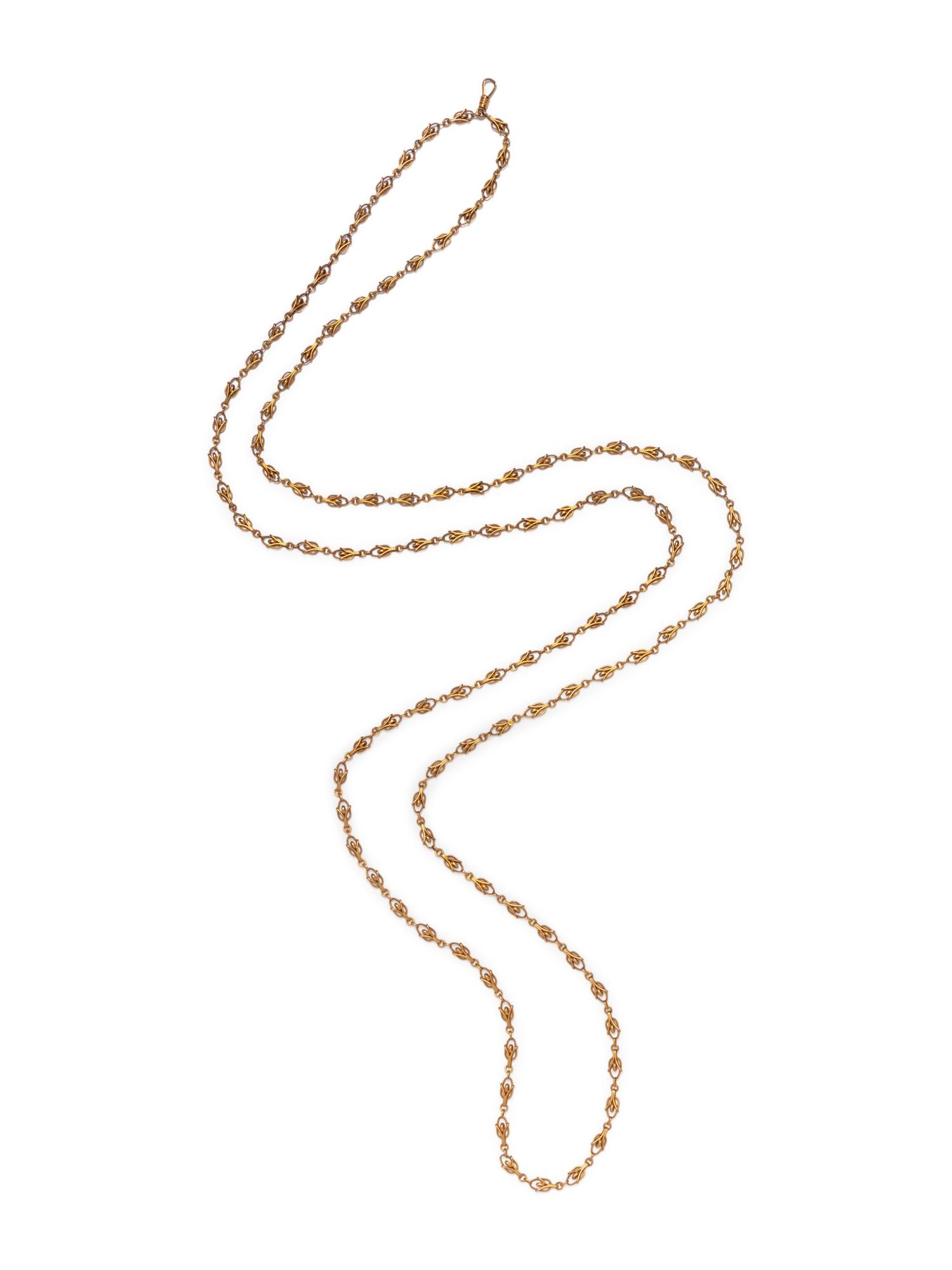 YELLOW GOLD LONGCHAIN NECKLACE
