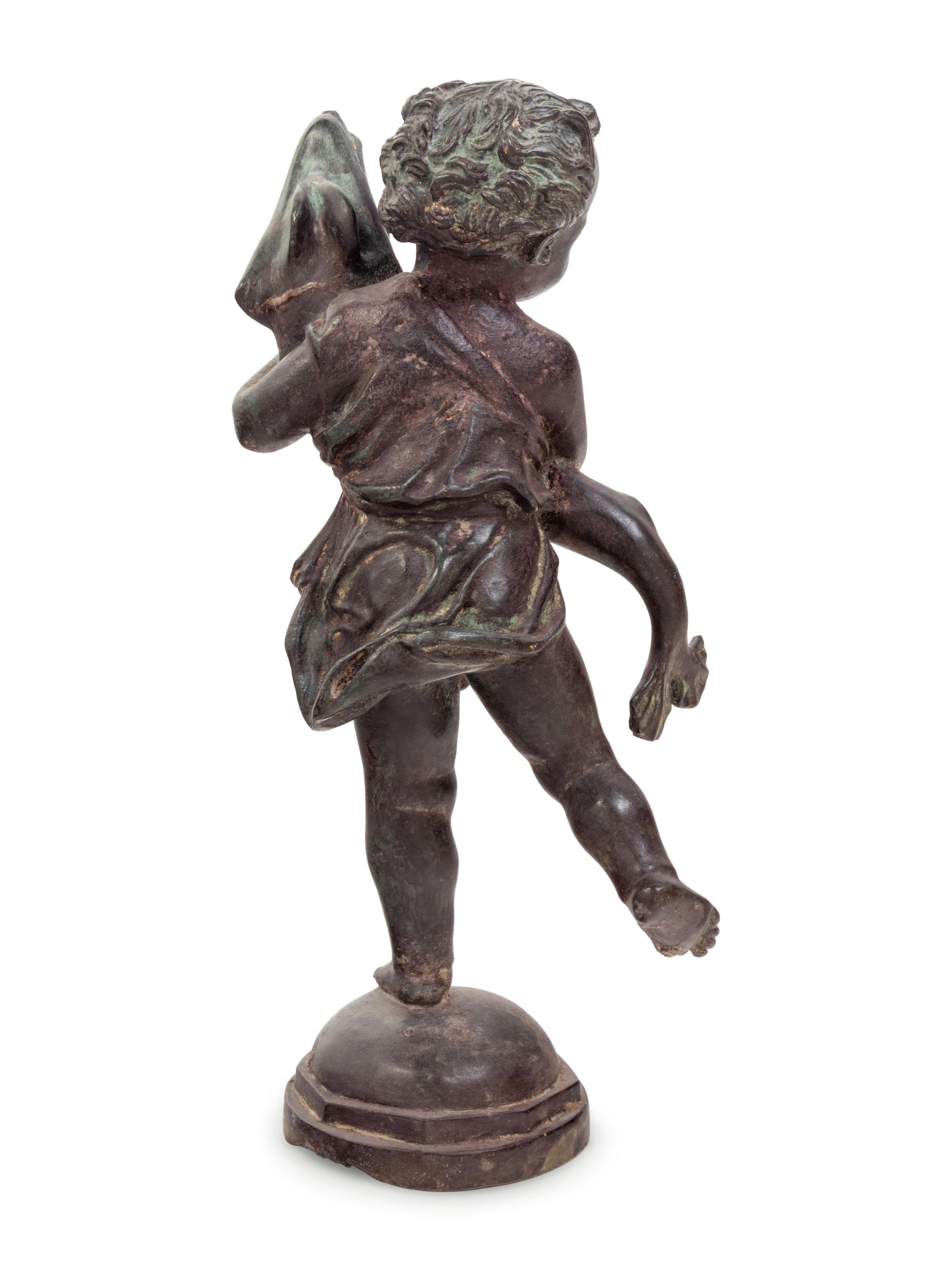 A Continental Bronze Figural Fountain