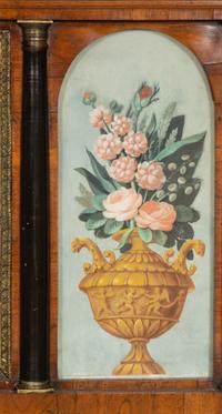 A North Italian Ebonized and Gilt Metal Mounted Walnut Overmantel Mirror